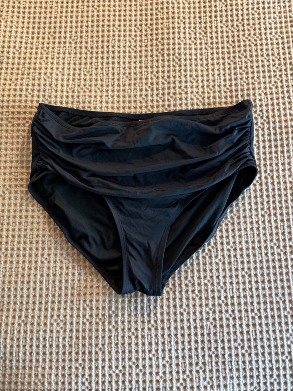 Kona Sol Black High-Waist Swim Bottoms